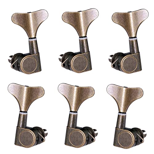 ZYZYZY Tuner Mécanique Tête 3 + 3 Scellé Bassums Tuning Clés Touches Machine Tuners pour Bass Bronze - Les Beatles, Paul McCartney, John Lennon, RIngo Starr, George Harrison ZYZYZY Tuner Mécanique Tête 3 + 3 Scellé Bassums Tuning Clés Touches Machine Tuners pour Bass Bronze – Image 3