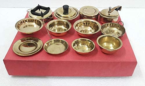 Tirtha Enterprises Brass Miniature Kitchen Set | Pack of 1- Multi Color (B0B7Y3224M) Amazon Price History, Amazon Price Tracker