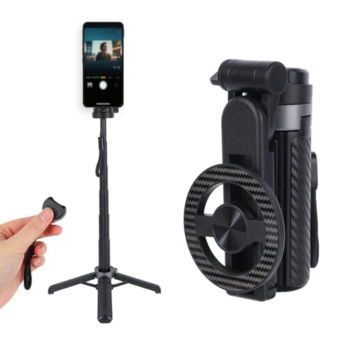 Mini Palo Selfie Magnético para Teléfono, Trípode de Bolsillo con Rotación de 360° Extensible Multifuncional para Viajes Vlogs Fotos y Grabación Videos