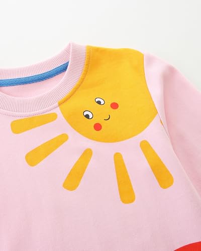 AMIYAN Toddler Boys Sweatshirts Cotton Long Sleeve Pullover Girls Crewneck Tops Cartoon Sport Shirts for Kids 2-6Y3