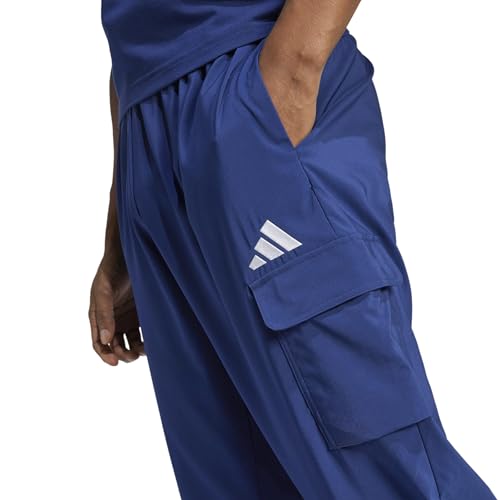 adidas Herren Essentials Small Logo Cargp Pants, Dark Blue/White, XXL – Ansicht 4