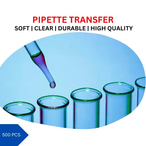 5000 pieces-500/BX, 10BX/CS, 6ML Pipettes, Disposable Plastic Transfer Pipettes - High Precision Pipettes Dropper for Science Experiments or Laboratory use- Convenient and Safe