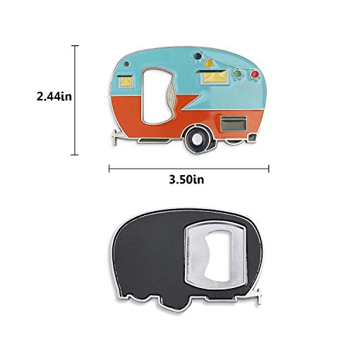 Bottle Opener Magnetic With Fridge Magnets Sticker,Rv Camper Bottles Opener Caravan Bottle Beer Opener Unique Beer Gift Idea For Camper Lovers Cool Gadgets Outdoor Picnic Home Using #TOP3