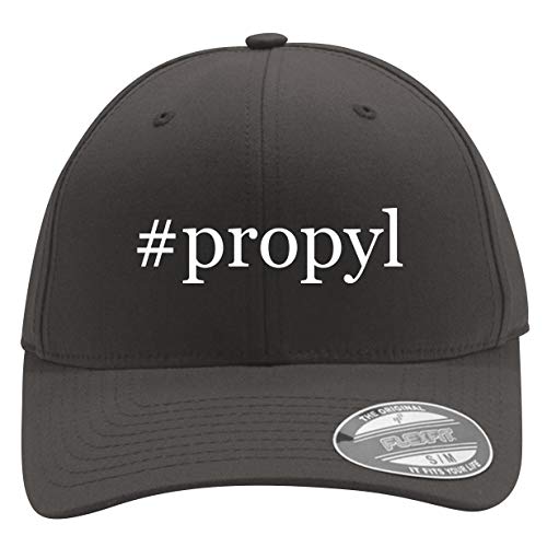 #Propyl - Men's Hashtag Flexfit Baseball Cap Hat, Dark Grey, Large/X-Large