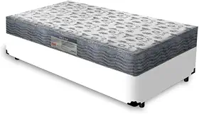 Cama Box + Colchão de Espuma D33 - Ortobom - Iso 100 (Branco, Solteiro 78)