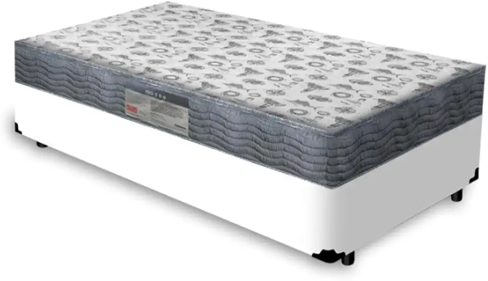 Cama Box + Colchão de Espuma D33 - Ortobom - Iso 100 (Branco, Solteiro 78)