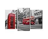 Generisch Leinwandbild Mehrteilig Vintage Amerikanisches Auto auf Kuba – Moderne Wanddeko & Kunstdruck | Wandbilder für Wohnzimmer Schlafzimmer Küche Flur | XXL Fotoleinwand 90x60