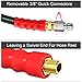 POHIR 3/8” Pressure Washer Whip Hose 2FT, Short Hose Reel Connector Hose for Power Washing, 248℉ Hot Water Power Washer Hose 4800 psi, 3/8” High Pressure Jumper Hose with Removable 3/8 Quick Connect