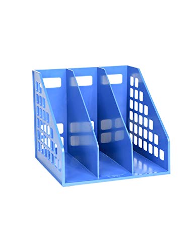 Preisvergleich Produktbild Schreibtischlampe 3 Modelle Kunststoff Zeitungsständer Rahmen Akteneinteilung Aktenschränke Ausstellungsstand Aufbewahrungsbox Weiß Blau Schwarz (Color : A)