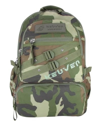 Mochila Tática Militar Reforçada Resistente a Água Escolar Estudante Passeio Viagem Masculina Feminina (Verde)