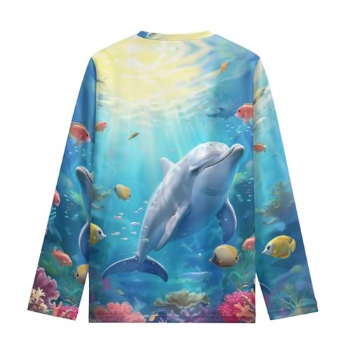 Image of Girls Cartoon Print Long Sleeve Graphic Tee Casual Crew Neck T-Shirts for 3-16 Years Little Girls