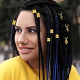 JOLCEEY 245pcs Hair Jewellery for Braids, Gold Hair Accessories Beads Cuffs Charms Rings for Girl Women Men Braids Decoration Party Music Festival - Image 6