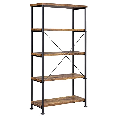 Coaster Home Furnishings Bookcase, Antique Nutmeg And Black #TOP6