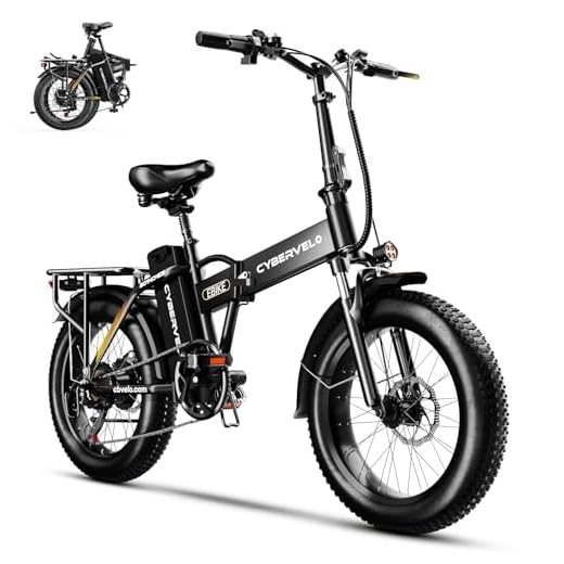 1000W Folding Electric Bike, 48V 20.8AH Large Removable Battery E-Bike, 30+MPH, 80 Miles Max Range, 20" Fat Tire Electric Bike for Adults, Adult Electric Bicycles Commute E-Bikes For Women/Men