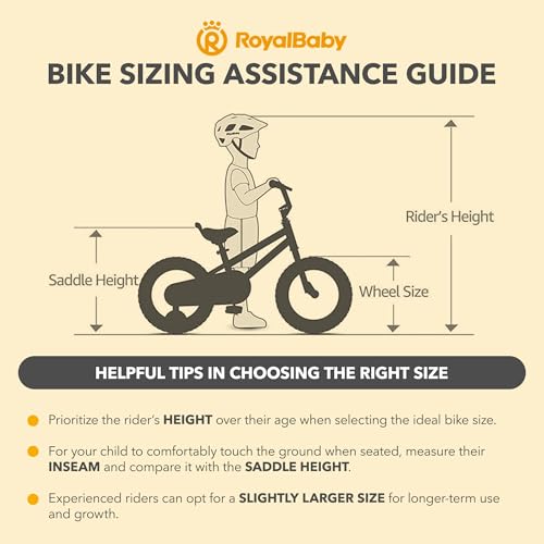 Image of RoyalBaby Kids Bike with Dual Handbrake for Beginners,12 14 16 18 20 Inch Bicycle for Boys & Girls Ages 3-10 Years