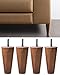 IPEA 4 Patas para Muebles y sofás de Madera Color Nogal – Altura 120 mm – Fabricado en Italia – Juego de 4 Patas de Madera con Forma de Cono para Armarios y Sillones