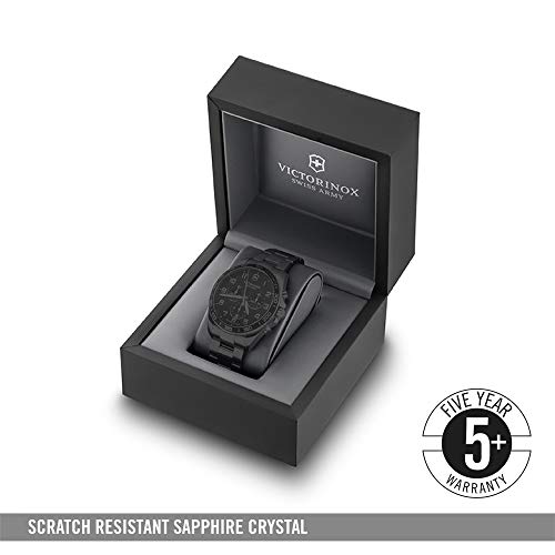 Victorinox Swiss Analog Watch for Men - Black Dial with Stainless Steel Bracelet, Stylish Wrist Watch for Business and Casual Wear - FieldForce Classic Chrono (42 mm) - Image 6