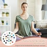 28 gwiazd kamieni szlachetnych, lecznicze naturalne kamienie kryształowe, kolorowe kryształy lecznicze, kamienie szczęścia w kształcie gwiazdy, równowaga energetyczna, medytacja, dekoracja DIY