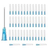 fKiZanthene Lot de 50 aiguilles de dosage jetables en acier inoxydable avec socle en plast...