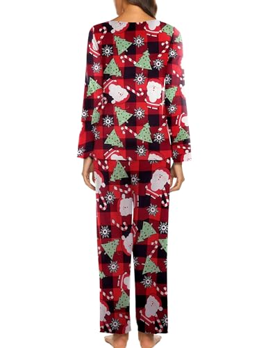 Image of Ekouaer Womens Pajama Sets 2 Piece Lounge Set Fall Winter Pajamas Long Sleeve Pjs Top and Pants Soft Pj Sets Loose Sleepwear