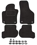 ✅ FUSSMATTEN VORNE + Clips passend für Skoda Octavia 2 II 1Z 2004 - 2013 Limousine / Combi / Tour / Scout / RS