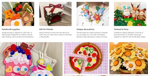 Image of Asian Hobby Crafts A4 Multicolor Felt Fabric Sheets for Flower Making & DIY Craft Projects, Scrapbooking, Sewing Dolls, Embroidery & Patchwork, School Projects, Kids Art & Craft Supplies, Home Decorations - Set of 10 Pcs