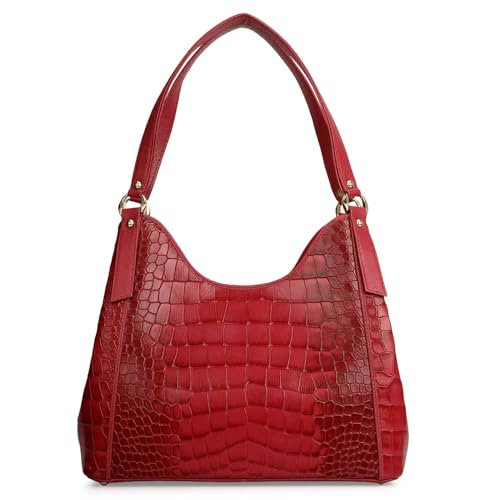 Image of Da Milano Leather Shoulder Bag for Women (01208M-OL)