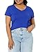 Hanes Women's X-Temp V-Neck Tee, Deep Royal, Large