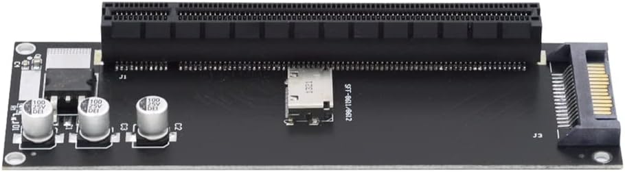 Xiwai Oculink SFF-8612 SFF-8611 to PCIE PCI-Express 16x 4X Adapter with SATA Power Port for Mainboard Graphics Card