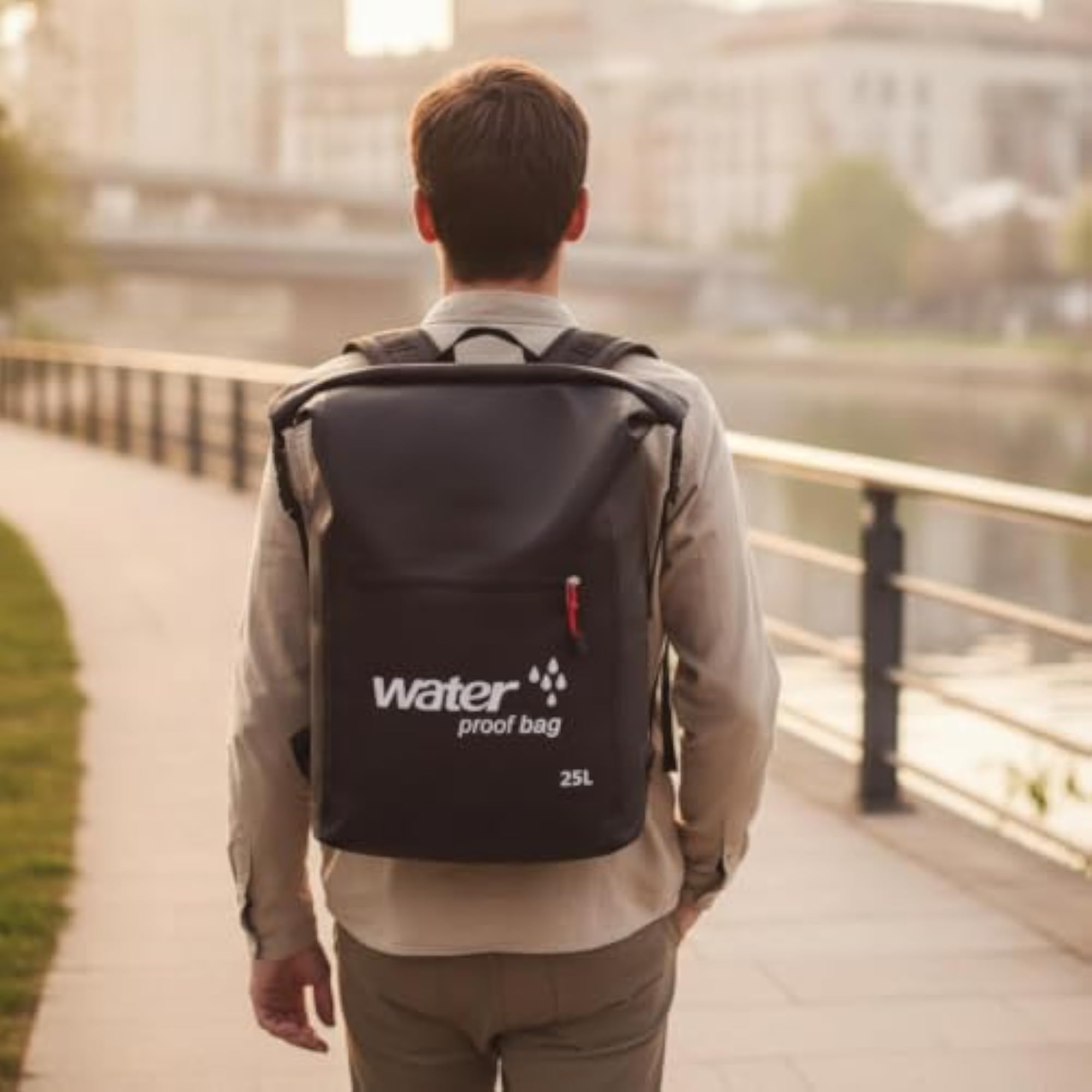 Roll-Top Backpack, Waterproof Design
