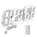 Produktbild Deeyaple LED Wanduhr Digital Groß Wecker 3D Uhr Dimmbar Snooze USB 12/24Stunden Datum Temperaturanzeige Fernbedienung Nachtlicht Wohnzimmer Küche Schlafzimmer Büro 38cm (Weiß)