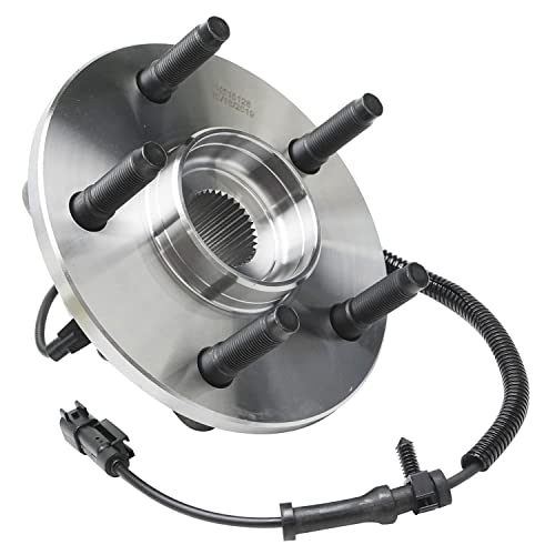 Image of Detroit Axle - Front Wheel Bearing Hubs Brake Kit for 2009-2011 | Dodge Ram 1500, Wheel Bearing Hubs Drilled Slotted Disc Brake Rotors Ceramic Brake Pads Replacement 13.23 inch inch Rotor