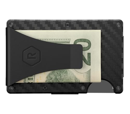 Image of The Ridge Wallet for Men - Slim Minimalist Compact Wallet and Card Holder, RFID Protected Front Pocket Wallets for Men with Integrated Money Clip (Carbon Fiber 3K)