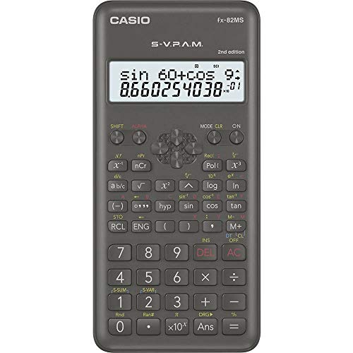 Casio FX-82MS-2-S-ET-B, Calculadora Científica, 1, Gris Oscuro