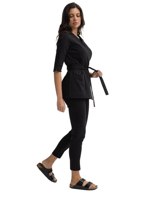 Casacca da donna Rosalie per il medico e la cura – Casacca moderna e confortevole con cintura regolabile – Abbigliamento medico professionale