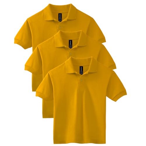 Image of Gildan Kids' DryBlend Short Sleeve Polo, Style G8800b, 3-Pack