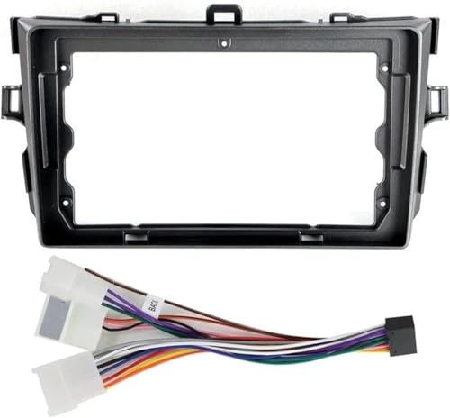 Car Stereo Radio Mounting Frame 9 Inch Car Radio Frame for Toyota for Corolla 2006-2012 Dash Mount Kit Stereo GPS DVD Player Install Panel Adapter Cover Fascia