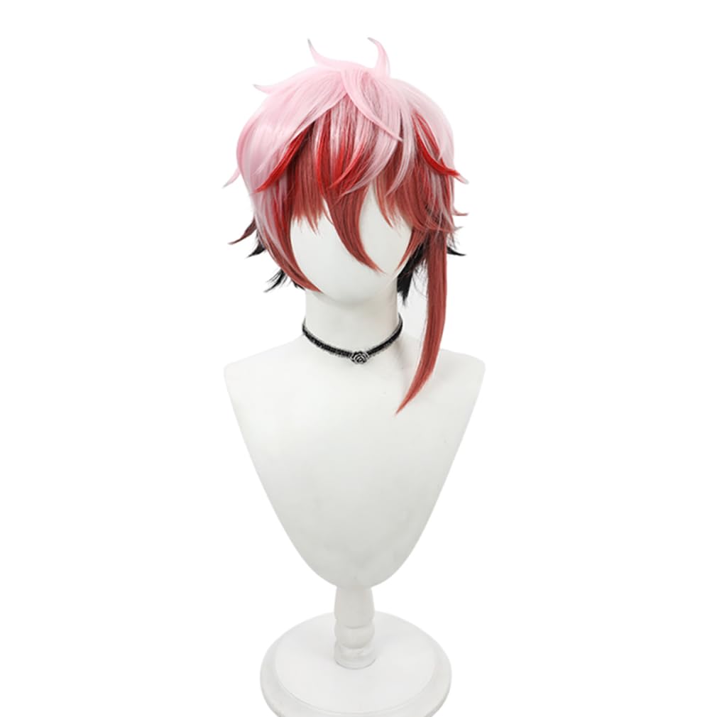 【Sanjucos】 YouTuber VTuber にじさんじ セラフ・ダズルガーデン 風 コスプレウイッグ かつら ネット付き 仮装用wig 変装用ウィッグ 耐熱ウィッグ 小物 K250806086
