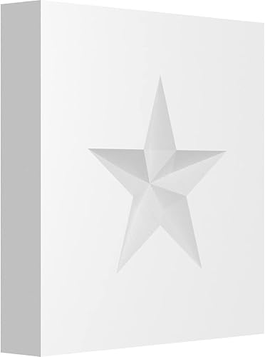 Vista 65 de Ekena Millwork ROSP080X080X100SDG06 Roseta de estrella Sedgwick estándar con borde cuadrado, 8 pulgadas de ancho x 8 pulgadas de alto x 1 "P