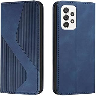 Dfjhure For Samsung Galaxy M13 Case Samsung Galaxy M23/A23 Phone Case Flip Phone Case Premium Leather Wallet Case Cover Shockproof Magnetic Protective with Credit Card Slot View Stand Cover -Blue