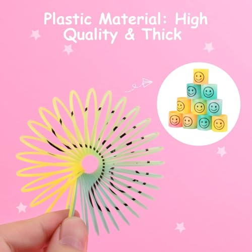 Flintronic 24 Stück Regenbogenspirale Springs Magic Rainbow Puzzle, Mitgebsel Kindergeburtstag Gastgeschenke, Regenbogenspirale für Kinder, Give Aways Kindergeburtstag