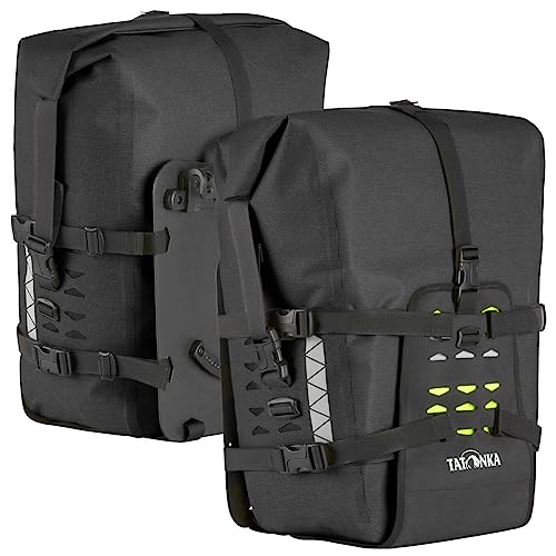 Tatonka Bike Pannier Pro Schwarz - Großes wasserdichtes Fahrradtaschen Set, Größe 46l - Farbe Black