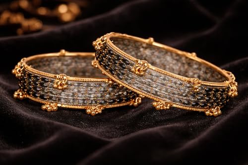 Image of Shining Diva Fashion 16 Pcs Trendy Stylish Glass & Kashmiri Ghungroo Bangles Set for Women & Girls | Traditional Festive Wedding Party Jewellery
