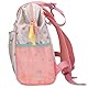Depesche 13330 TOPModel Juicy - Rucksack in Creme und Rosa, mit Model Motiv und buntem Muster, Tasche mit verstellbaren Trägern