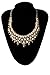 VK Accessories Statement Pearl Bid Queen Costume Crystal Necklace Luxurious Filigree Beaded Jewelry Gold Collar
