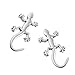 Newin Star Logo Gecko métal 3D Insigne de Voiture emblème Autocollant Badge Voiture Solide Autocollant pour Voiture Accessoires décoratifs Styling Universal 2pcs (Argent)