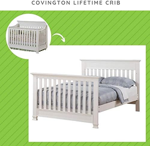 White Solid Wood Full Size Bed Conversion Kit