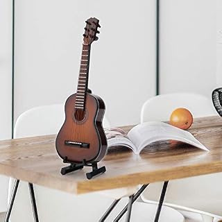 Miniature en Bois Guitare Modèle Affichage avec Support de Guitare et Boîte de Rangement Mini Ornements de Musique… - Les Beatles, Paul McCartney, John Lennon, RIngo Starr, George Harrison Miniature en Bois Guitare Modèle Affichage avec Support de Guitare et Boîte de Rangement Mini Ornements de Musique… – Image 2
