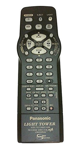 Panasonic Light Tower VCR/ TV/ Cable-DSS Multibrand Universal Programmable Remote with Program Director