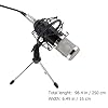 Ciieeo Condenser Microphone Kit Recording Mic Set Sturdy Steel Mesh Zinc Alloy Construction Useful Microphone with 48v Phantom Power Equivalent Noise Level 16 Dba for Online Random Color #1